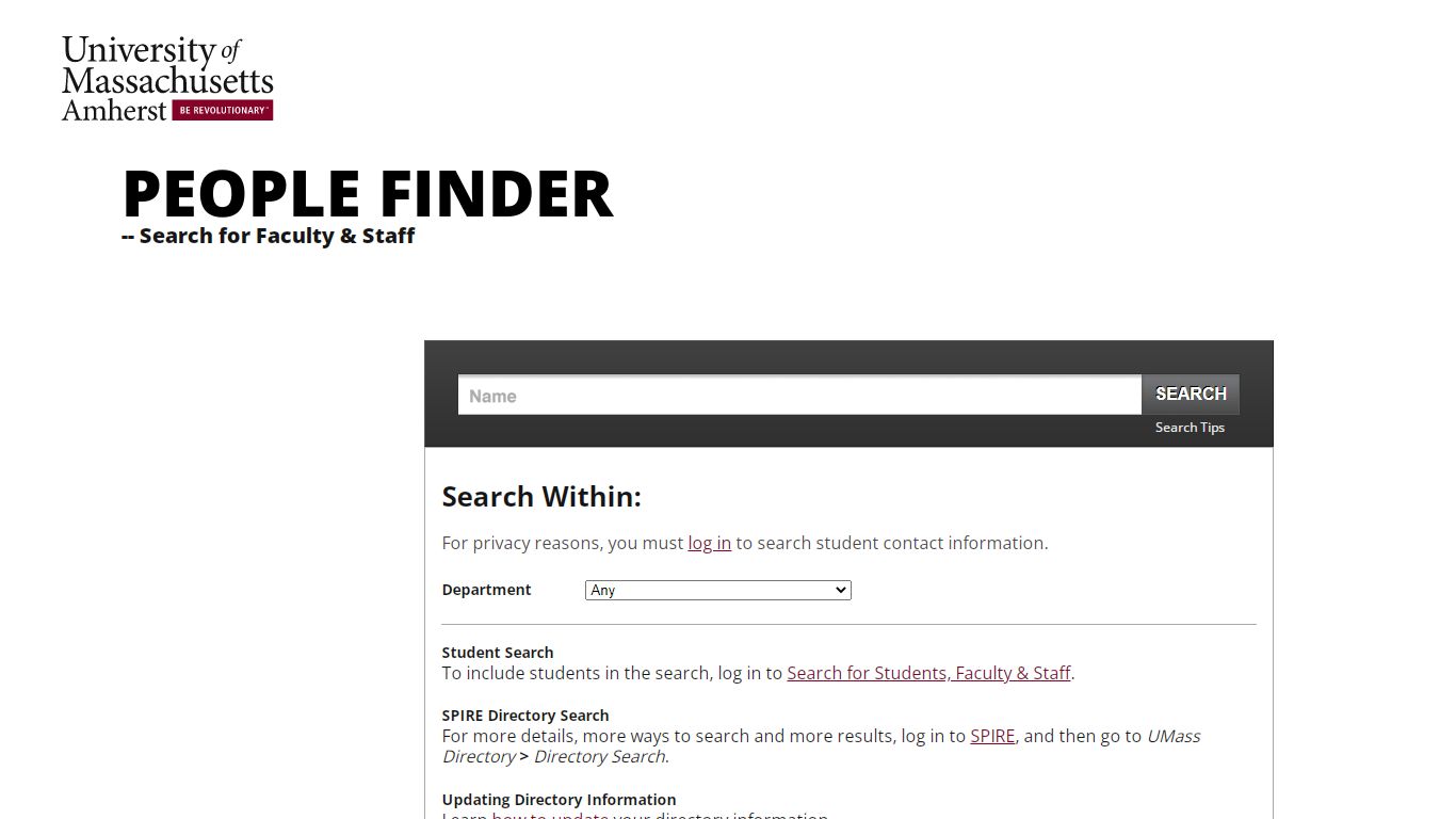 People Finder | UMass Amherst